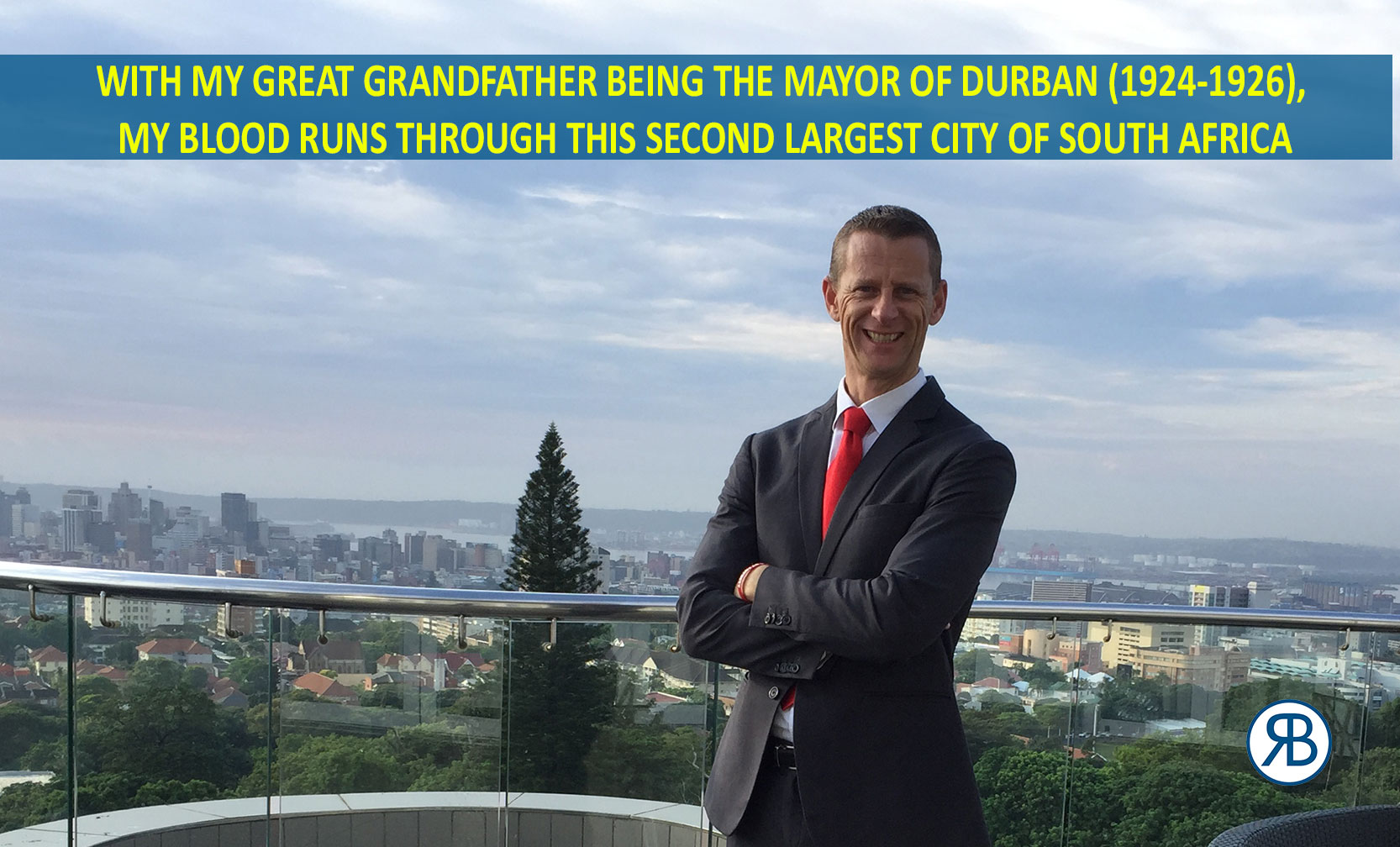 Robin Booth and the Mayor of Durban City
